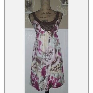 Max and Cleo crocheted straps Floral Print Women's dress